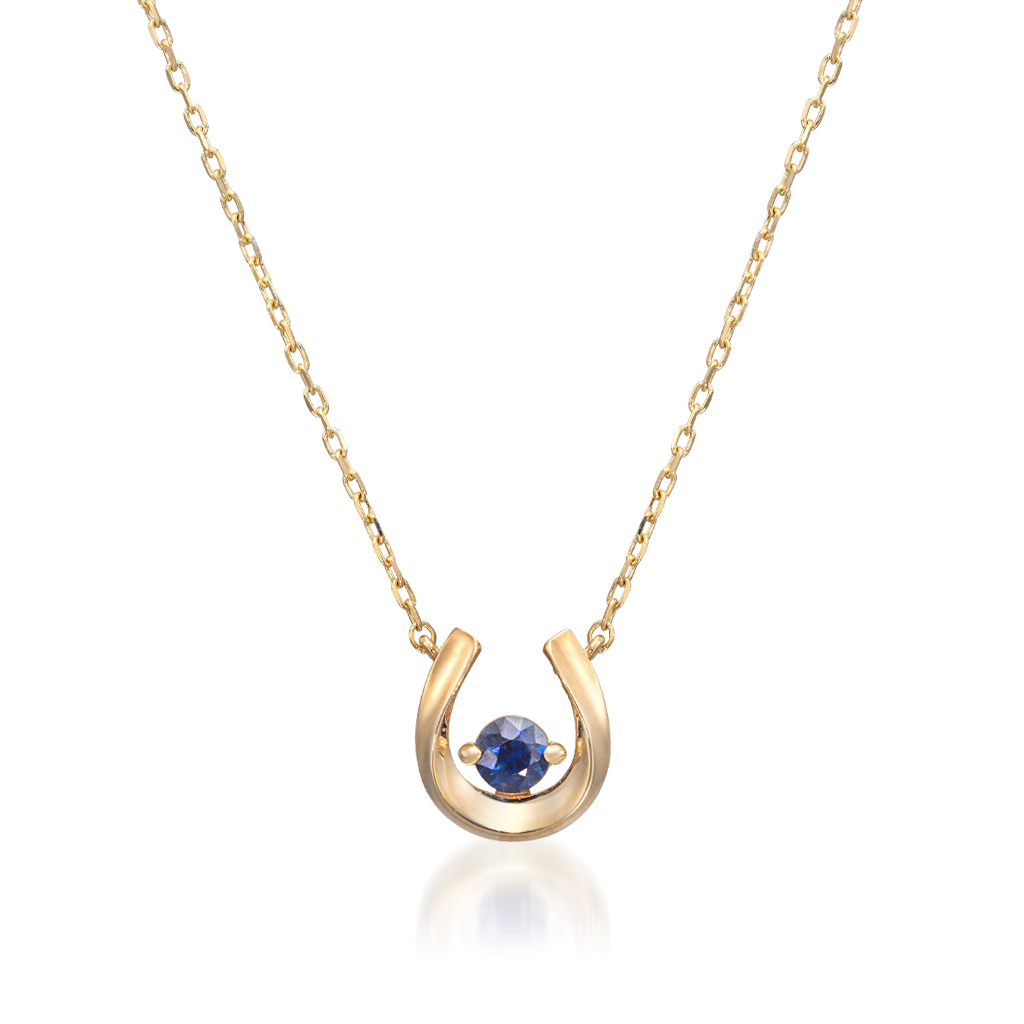 HORSESHOE BLUE SAPPHIRE NECKLACE(9月)