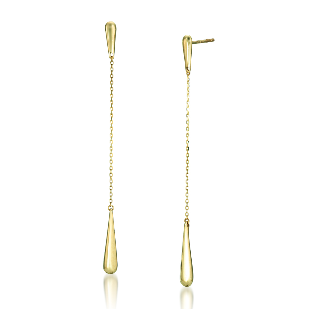 DROP CHAIN PIERCED EARRINGS
