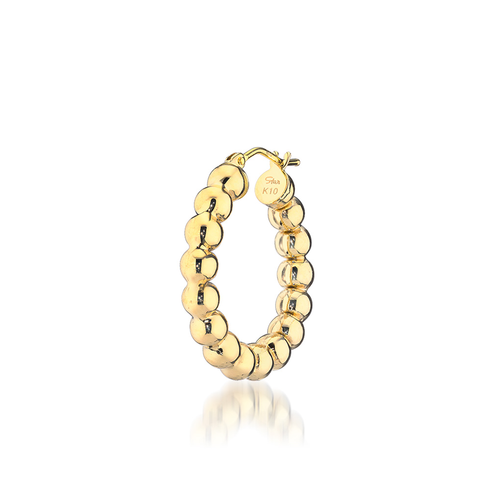 BALL HOOP PIERCED EARRING(2.3cm/片耳用)