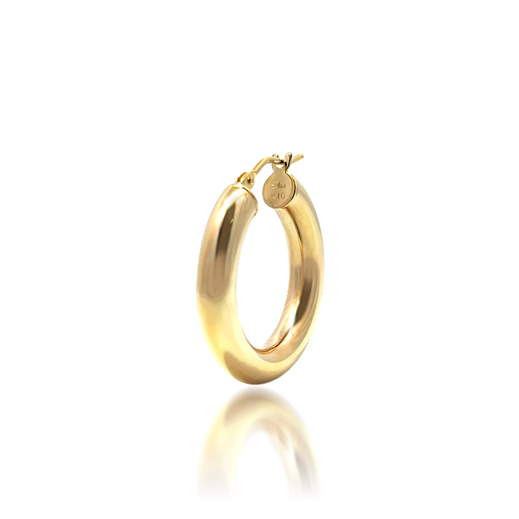 PUFFY HOOP PIERCED EARRING(2.2cm/片耳用)