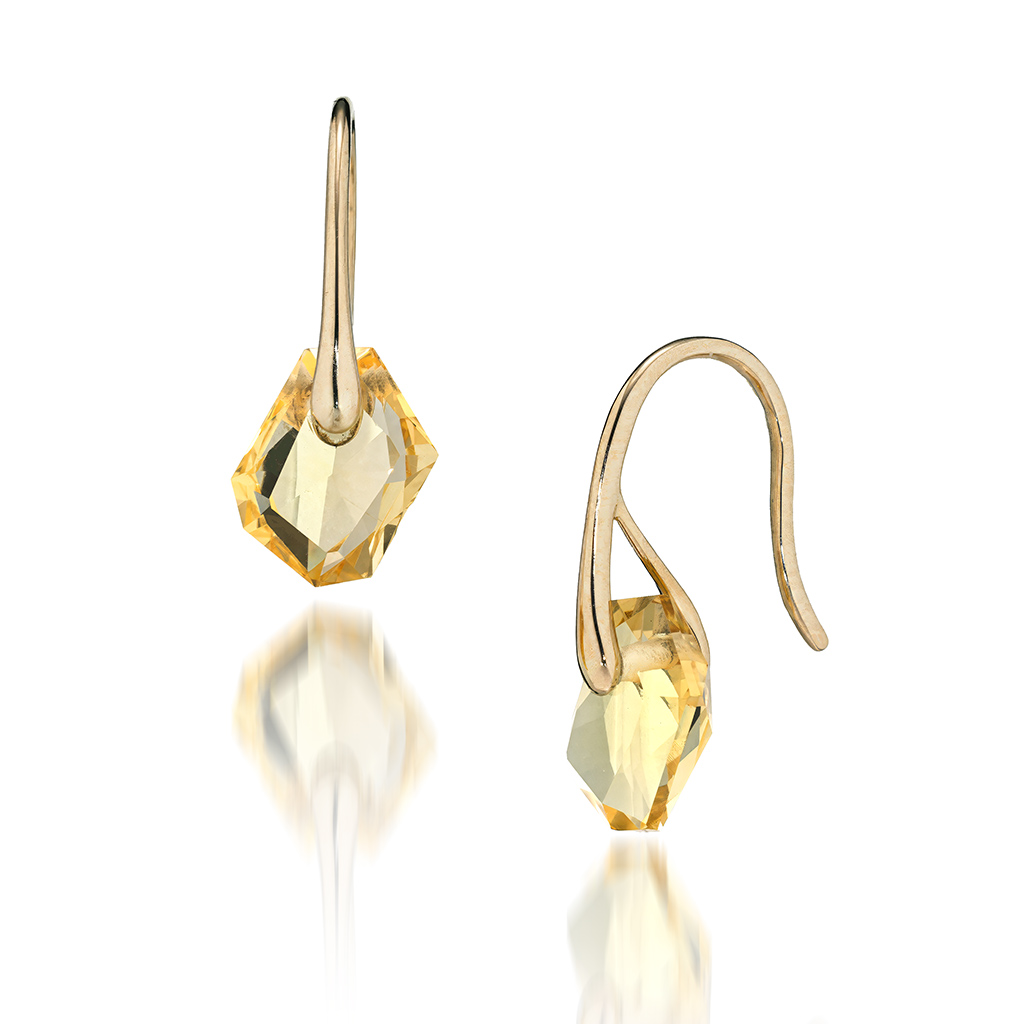 STAR JEWELRY K10 ピアス NATURE SHARDS PIERCED EARRINGS (コニャッククオーツ)(2JP1138)K10