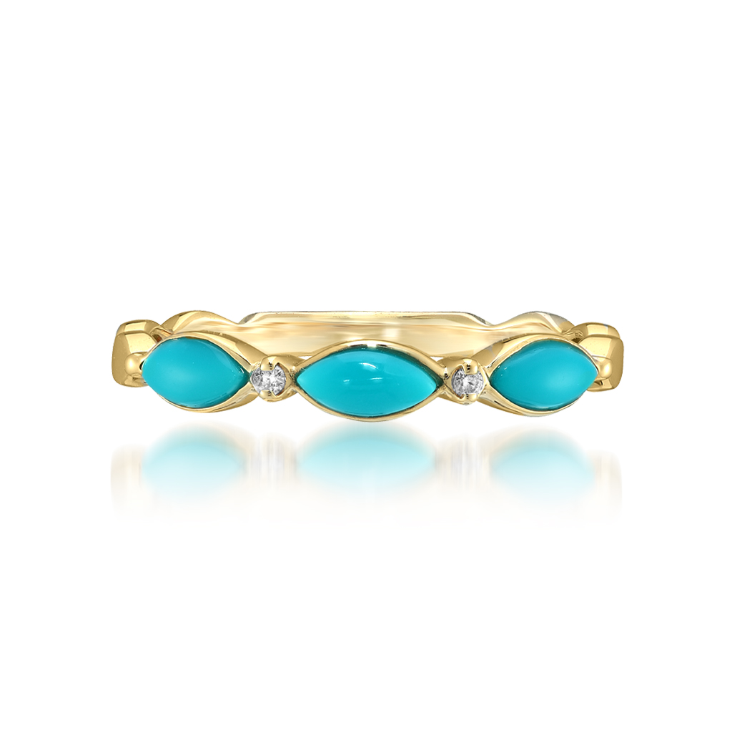 K10 リング MARQUISE TURQUOISE RING(12月の誕生石 ターコイズ)