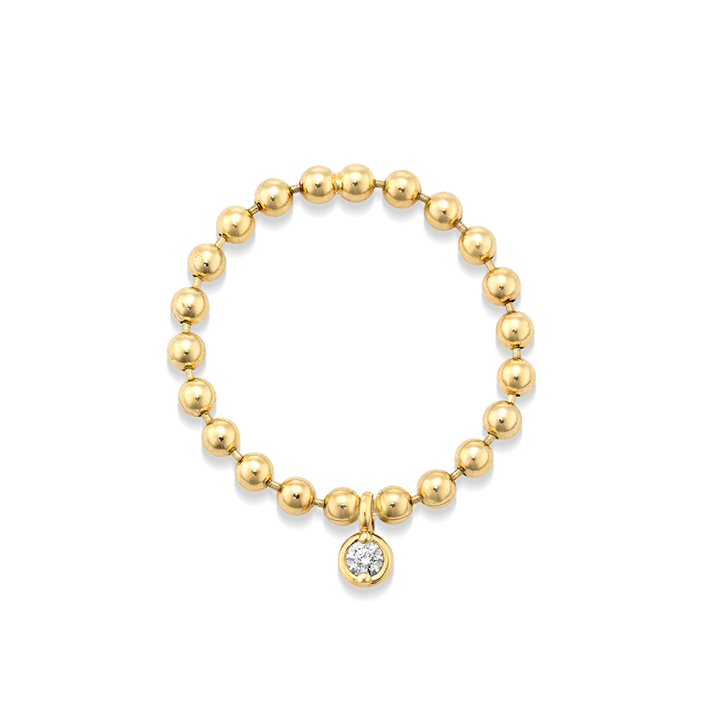 DIAMOND BALL CHAIN RING