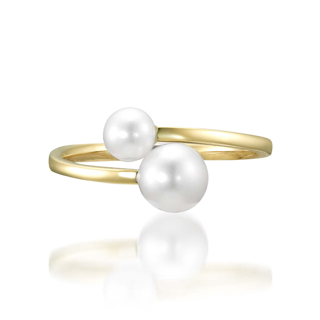 SPIRAL PEARL RING