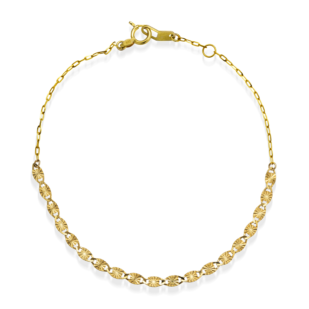 ETCHED SUNRAY CHAIN BRACELET