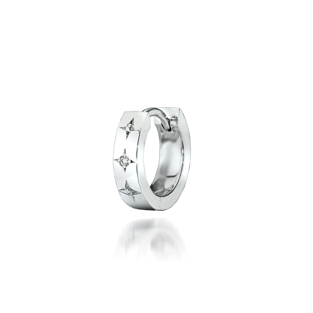 CLICK HOOP PIERCED EARRING