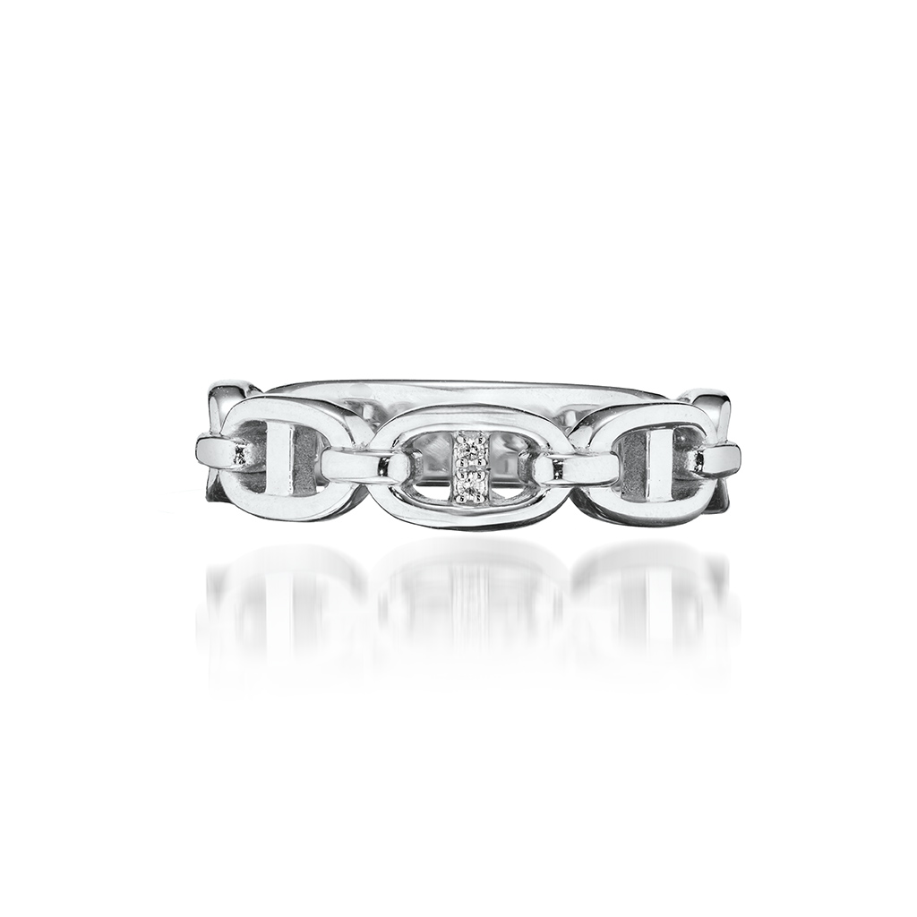 DIAMOND ANCHOR CHAIN RING(2SR1543)SV925 リング｜スタージュエリー