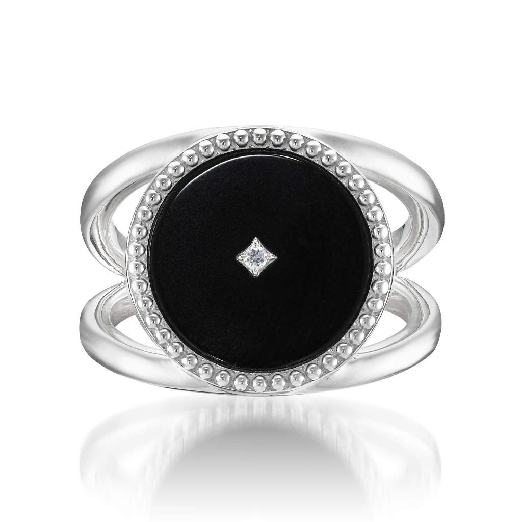 ONYX COIN RING
