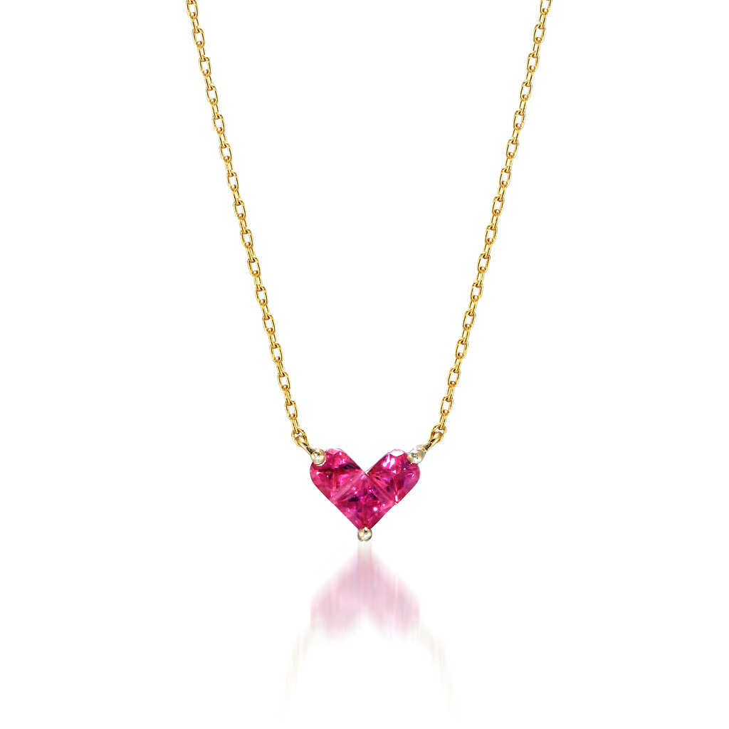 ネックレスMYSTERIOUS HEART RUBY NECKLACE(2ZN2066)｜スター