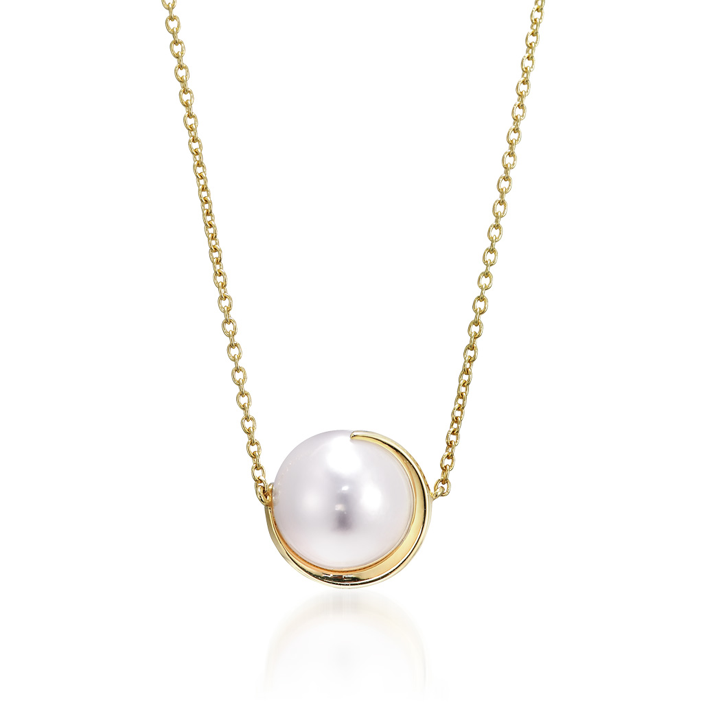 K18 ネックレス PEARL MOON NECKLACE(6月の誕生石 パール)