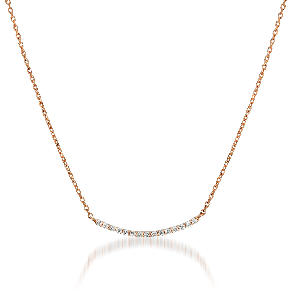 K18 ネックレス DIAMOND LINE NECKLACE(4月の誕生石 ダイヤモンド)