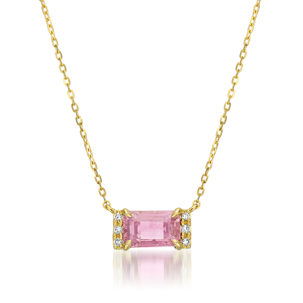 K18 ネックレス PINK TOURMALINE NECKLACE(10月の誕生石 トルマリン)