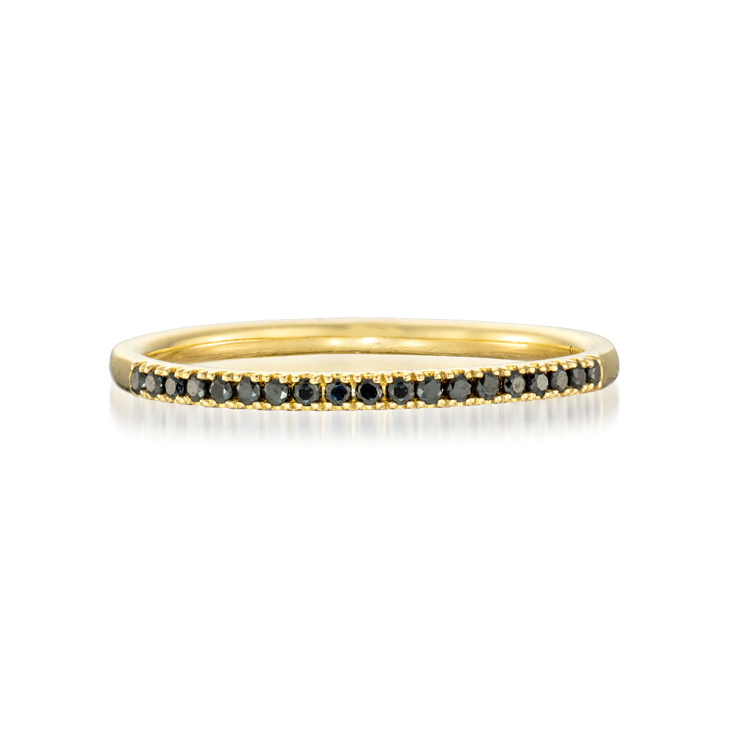 リング(通常サイズ)BLACK DIAMOND HALF ETERNITY RING(2ZR1601