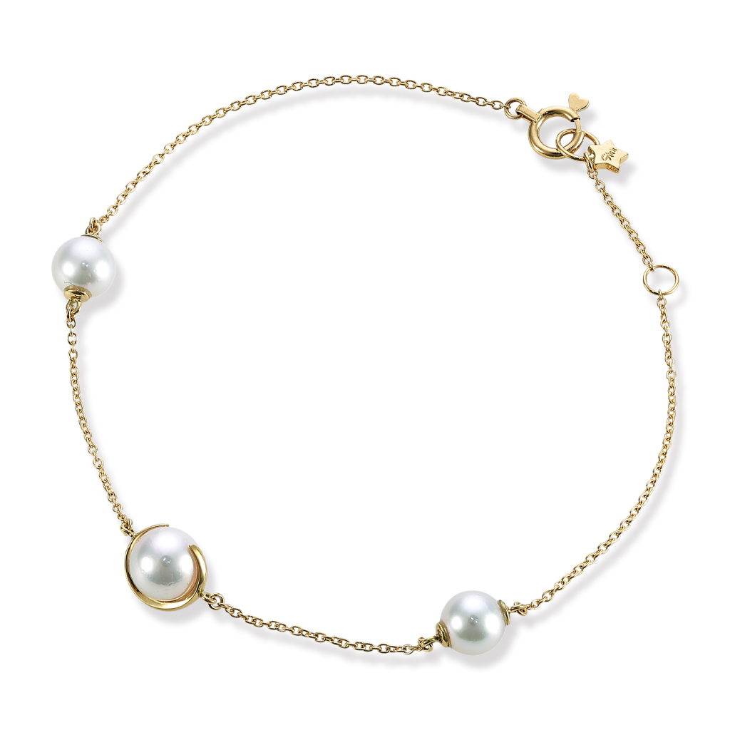 K18 ブレスレット PEARL MOON BRACELET(6月の誕生石 パール)