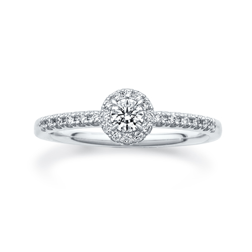 Halo Solitaire 0.15ct 1PR1408|婚約指輪 (エンゲージリング)