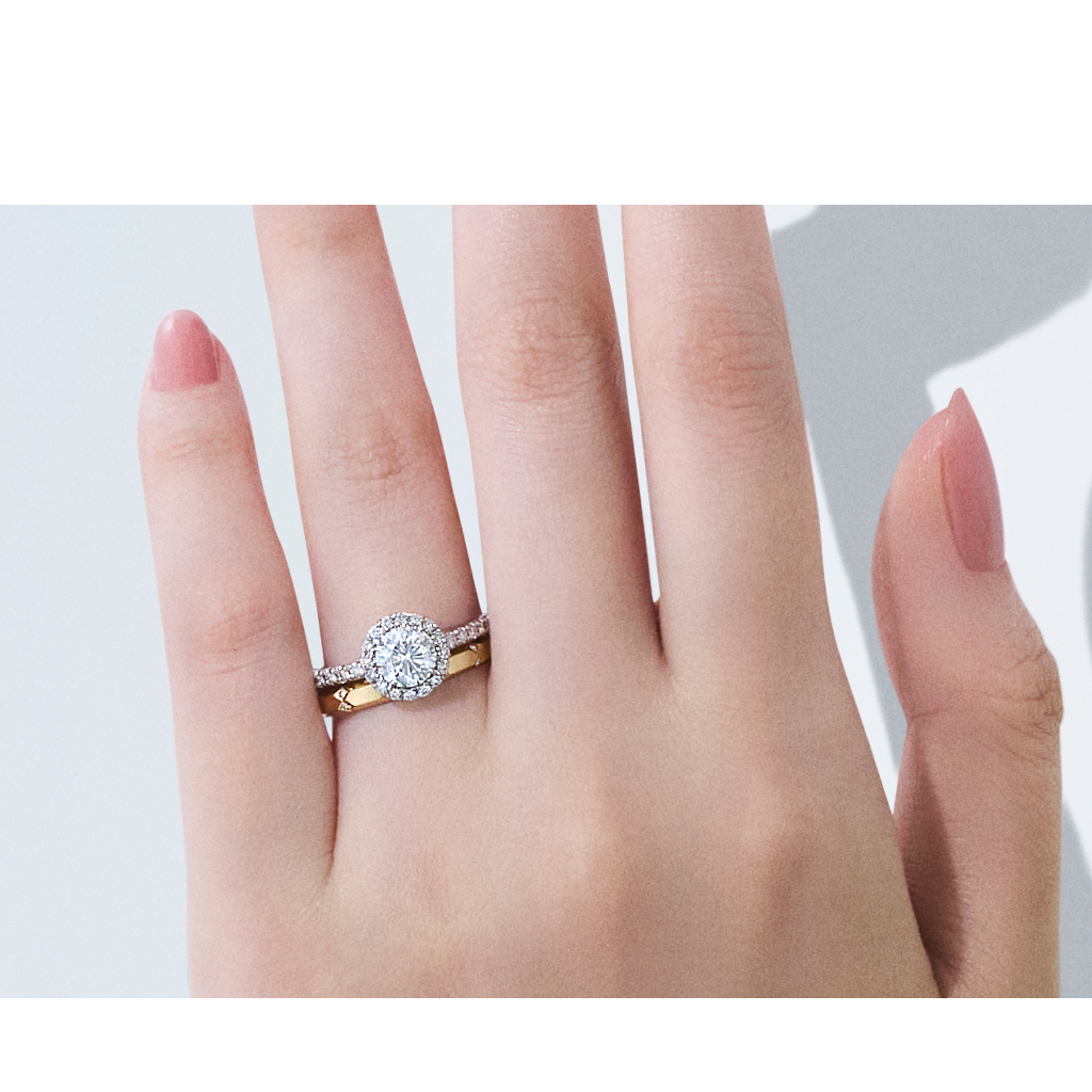 Halo Solitaire 0.7ct 1PR0713|婚約指輪 (エンゲージリング)