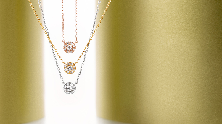 スタージュエリームーンセッティング ネックレス 0.10CT