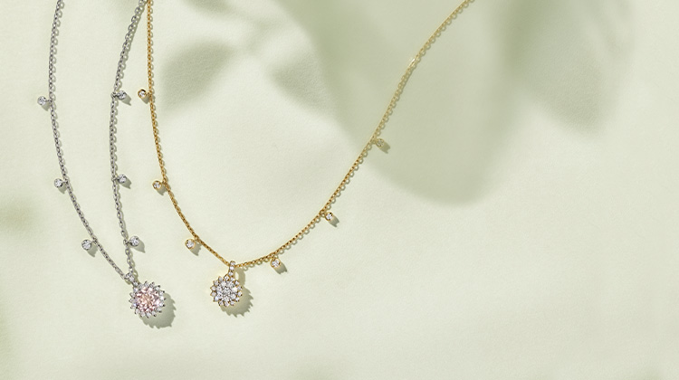 GARDEN HALO PINK DIAMOND NECKLACE(1XN0791)Pt950 ネックレス